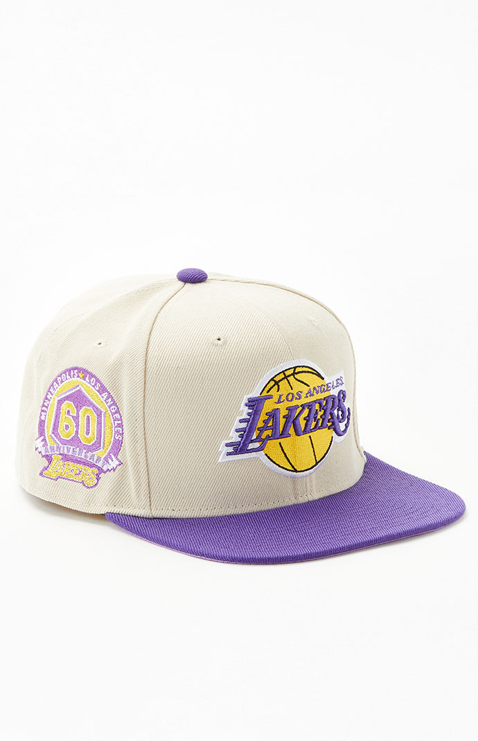 Mitchell & Ness Satin Los Angeles Lakers Snapback Hat, PacSun