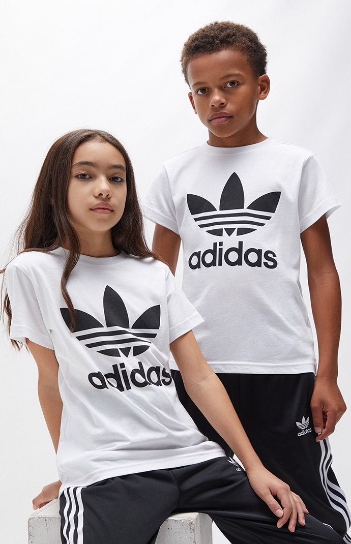 adidas Kids White Trefoil T-Shirt | PacSun
