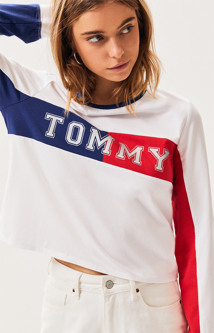 Tommy Hilfiger Colorblock Long Sleeve T-Shirt | PacSun | PacSun