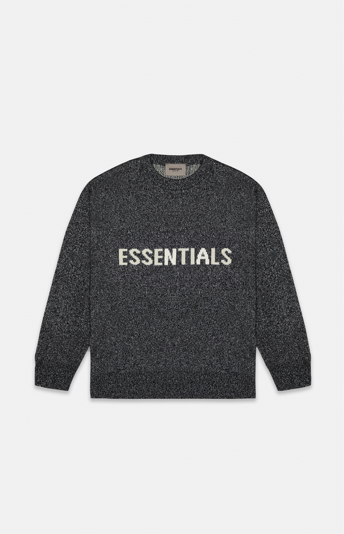 Fear of God Essentials Essentials Black Knit Sweater | PacSun