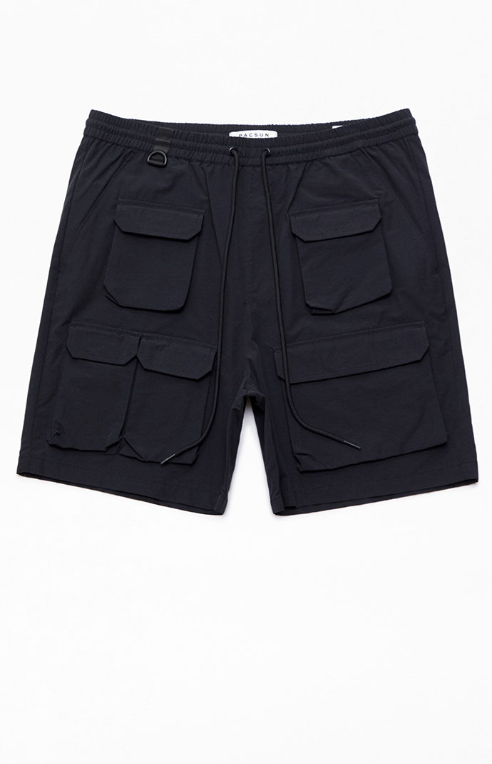 PacSun Black Cargo Nylon Shorts | PacSun