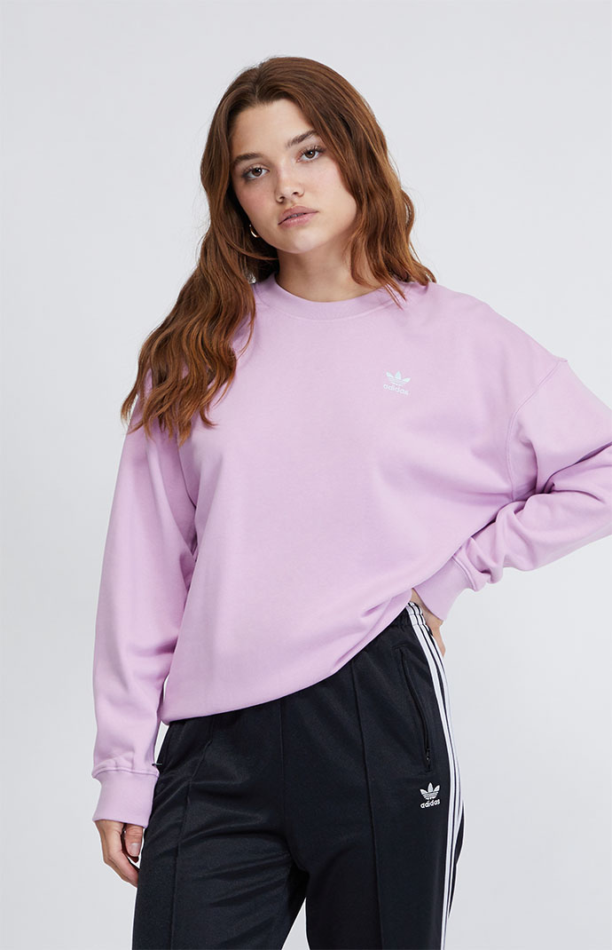 adidas Purple Graphic Crew Neck Sweatshirt | PacSun