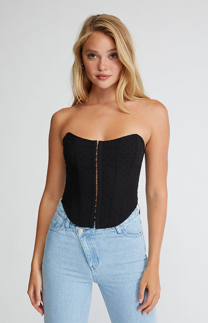 Kendall & Kylie Lace-Up Back Strapless Corset Top | PacSun