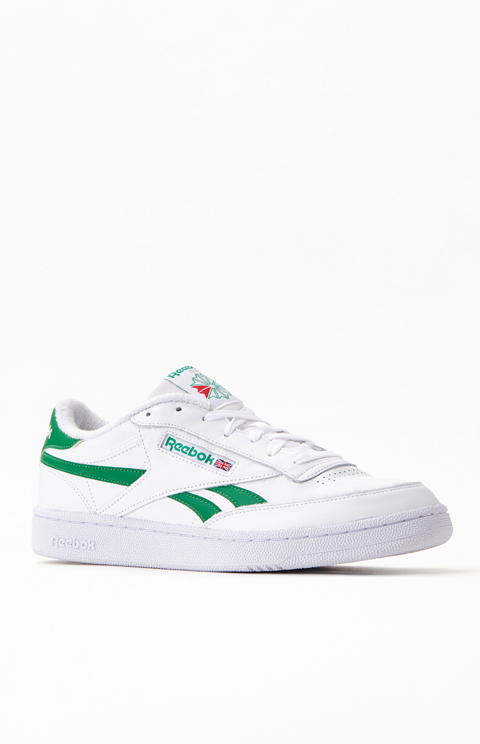 Reebok White & Green Club C Revenge Shoes | PacSun